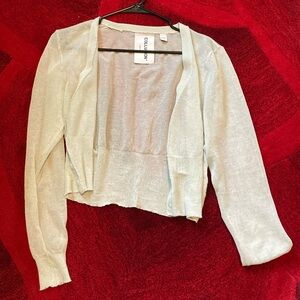 COLLUSION sheer gauze cardigan in sage green sz 12 NWOT asos